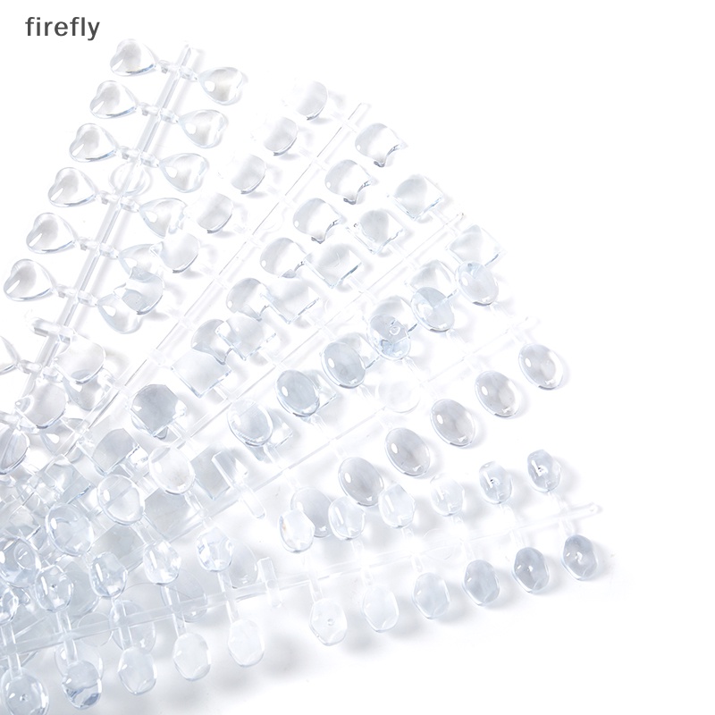 Thẻ Màu Trưng Bày Móng Tay Giả Hình Vuông / Oval / Trái Tim Bằng Acrylic Trong Suốt