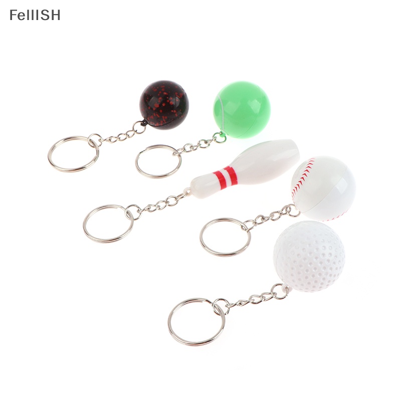 Móc Khóa Hình Quả Bóng Đá / Golf / Tennis Độc Đáo 439br