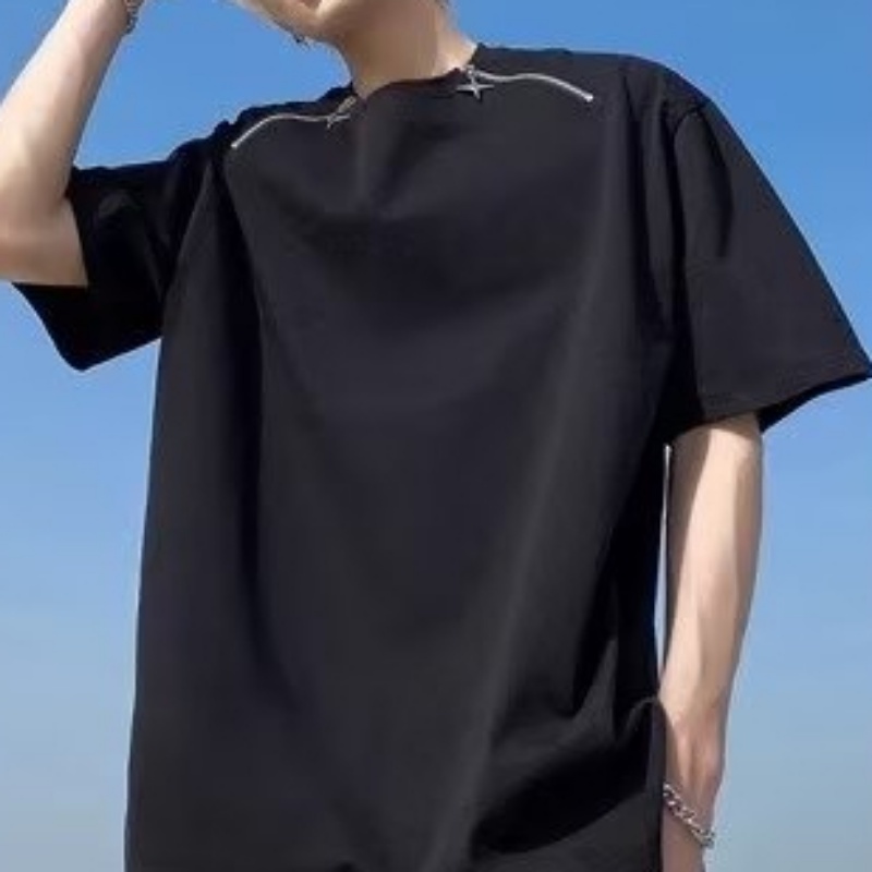 Áo Thun Cotton Nguyên Chất 230g Phong Cách Mỹ Thời Trang Mùa Hè Cho Nam Giới # 7