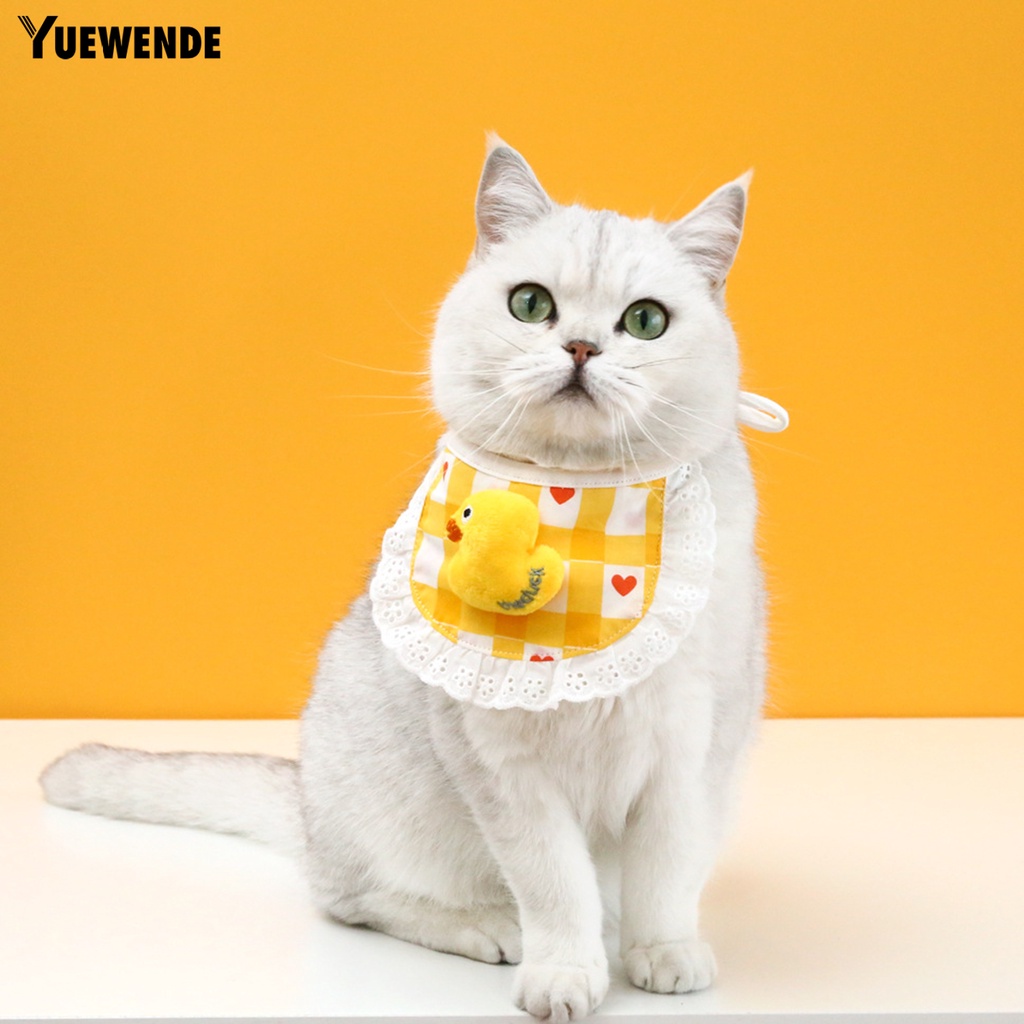 Yq.e Yếm Đeo Cổ Bằng Cotton Chống Mài Mòn Họa Tiết Hoạt Hình Dễ Thương Trang Trí Nội Thất Dành Cho Cún Cưng / Mèo Cưng