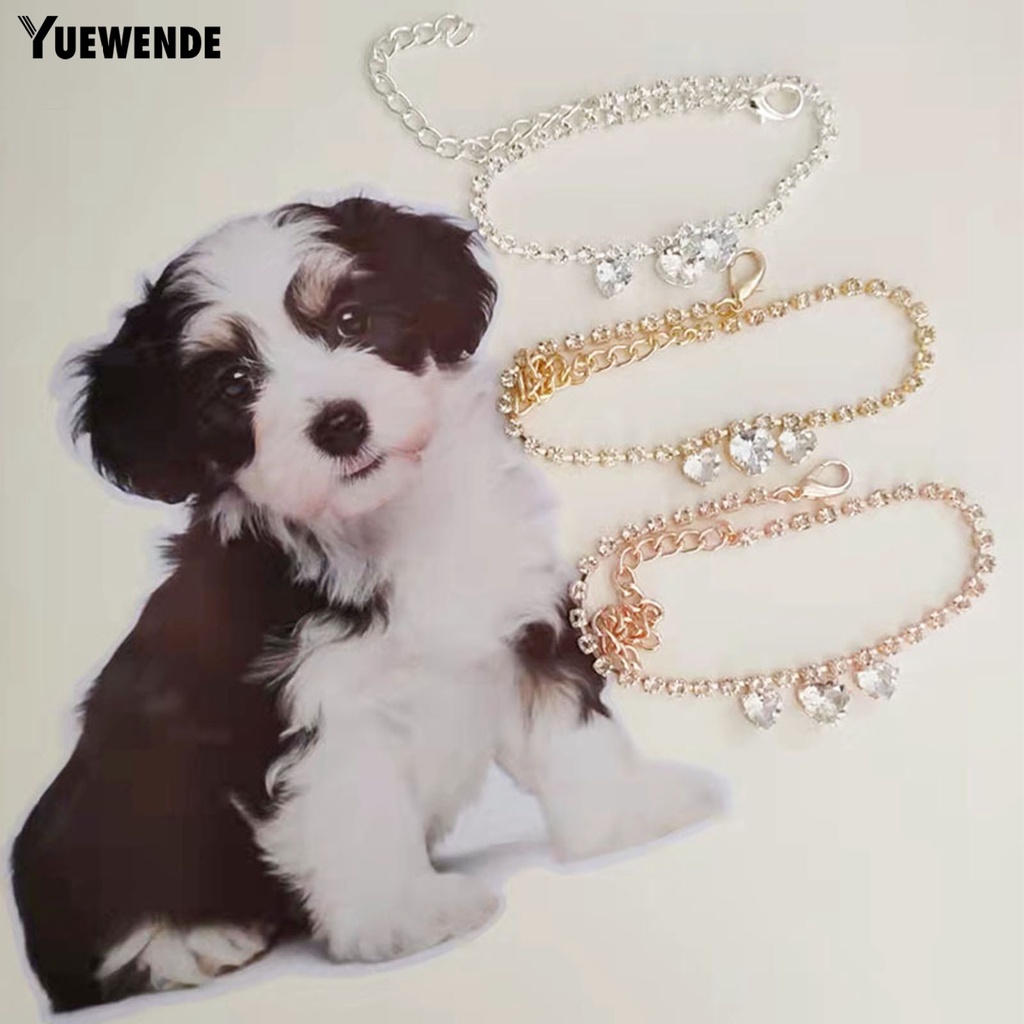 Vòng cổ Đính Đá Giả 3 Màu Thời Trang Dành Cho Thú Cưng