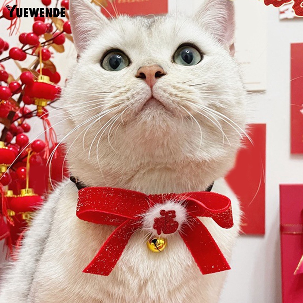 Yq.e Vòng Cổ Polyester Siêu Mềm Bắt Mắt Theo Chủ Đề Năm Mới Cho Thú Cưng Tại Nhà