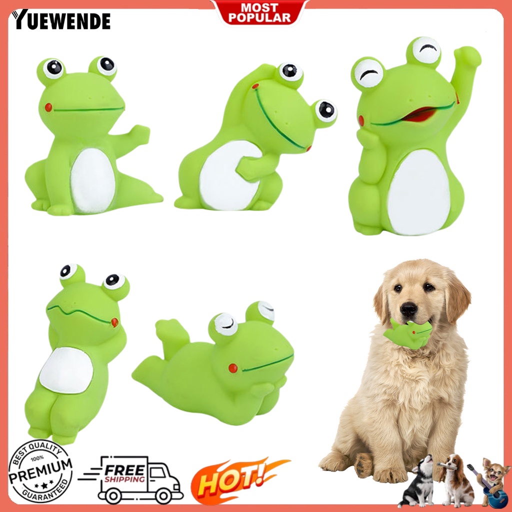 Bộ 4 Đồ Chơi Mềm Mại Hình Chú Ếch Vui Nhộn Chống Cắn Cho Thú Cưng