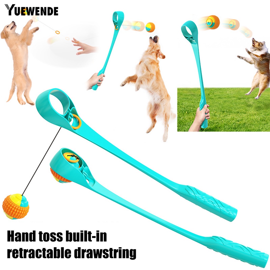 Yq.e Đồ Chơi Ném Bóng Đàn Hồi Bằng ABS Có Dây Thu Gọn Cho Bé Gặm