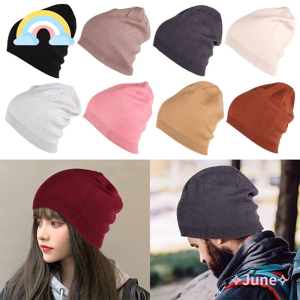 JUNE Mũ Trùm Đầu Dệt Kim Unisex