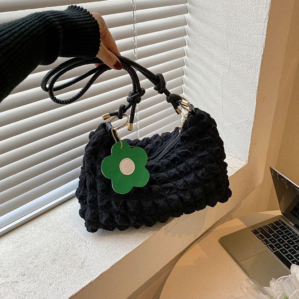 Fallforbeauty Túi Đeo Vai Cotton Màu Trơn Họa Tiết Sọc Caro Thời Trang Cho Nữ