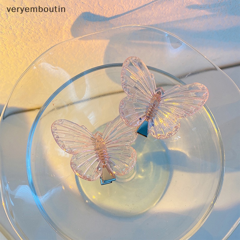 Set 5 Kẹp Tóc Hình Bướm Trong Suốt Thời Trang Cho Nữ