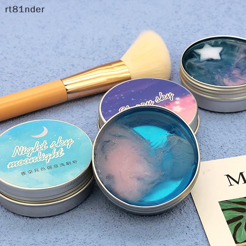 Rt Dụng Cụ Vệ Sinh Cọ Trang Điểm Bằng Silicone Hình Mặt Trăng