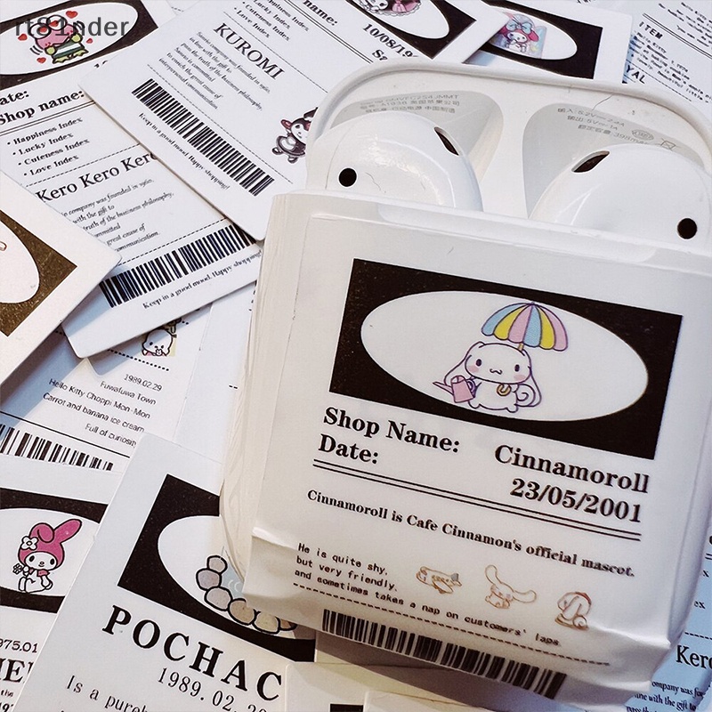 Set 20 Tấm Nhãn Dán Họa Tiết Hello Kitty / Cinnamoroll Kuromi Melody Dễ Thương