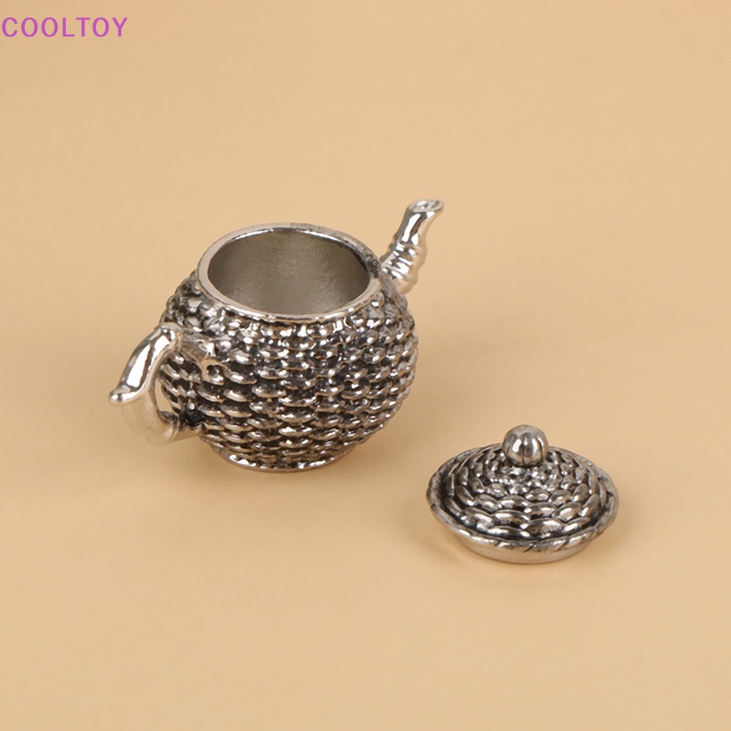 Set 6 Ấm Trà Mini Kèm Nắp Đậy Và 5 Tách Uống Nước Trang Trí Nhà Búp Bê