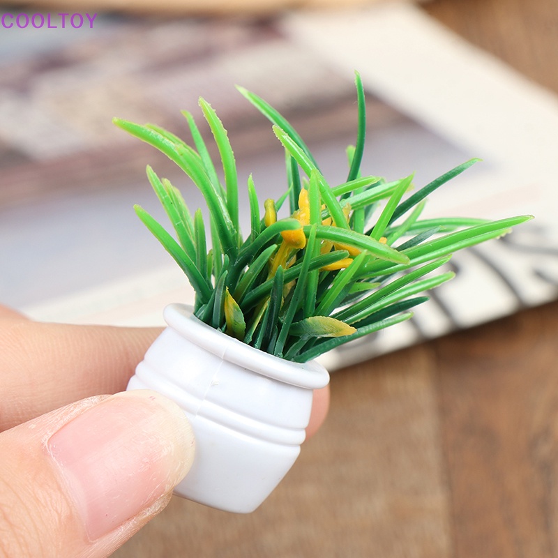 Set 5 Mô Hình Chậu Cây Mini Tỉ Lệ 1: 12 Dùng Để Trang Trí Nhà Búp Bê