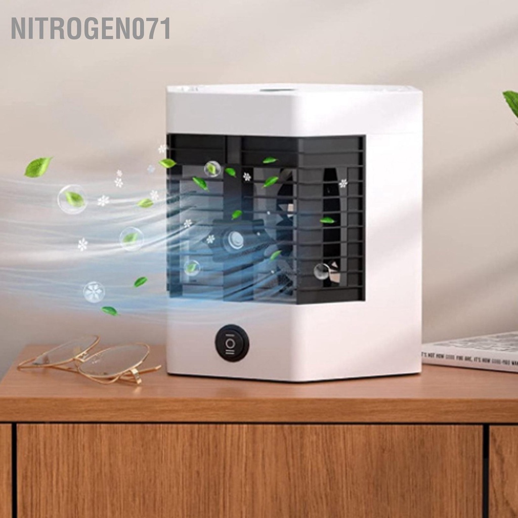 Nitrogen071 Máy Làm Mát Không Khí Mini Điều Hòa Di Động Ẩm Cá Nhân Bay Hơi Cho Phòng Ngủ Bàn Văn