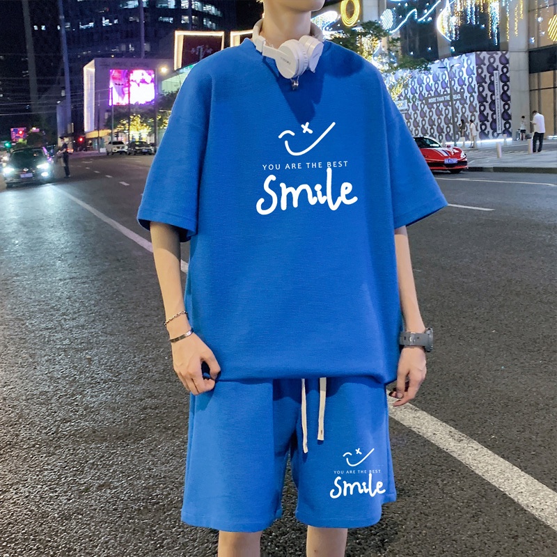 Set đồ thể thao HANLU ngắn tay phong cách năng động trẻ trung dành cho nam