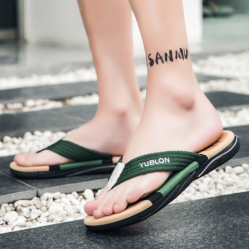 39-45 dép tông Dép chống trượt dép xốp dép đi biển giày sục nam tông nam thoáng khí dép nam