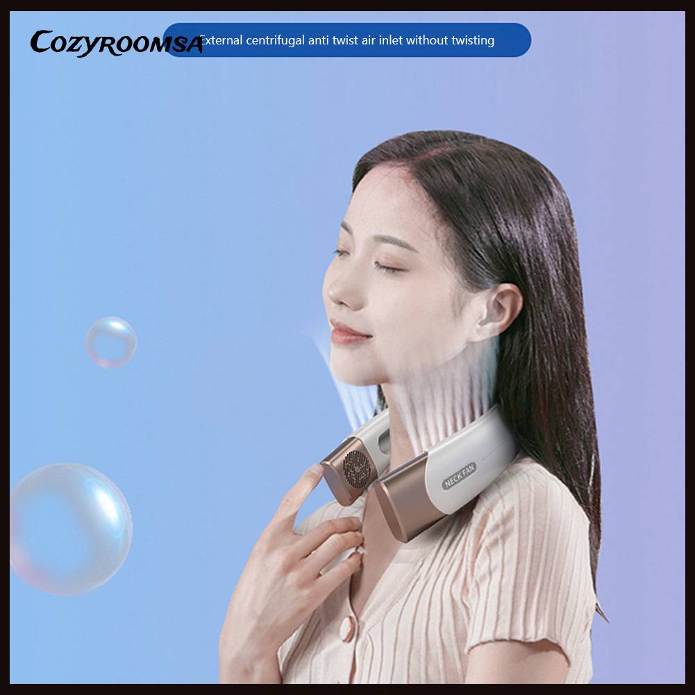 Quạt Đeo Cổ 3000mAh Rảnh Tay Dùng Trong Nhà Và Ngoài Trời