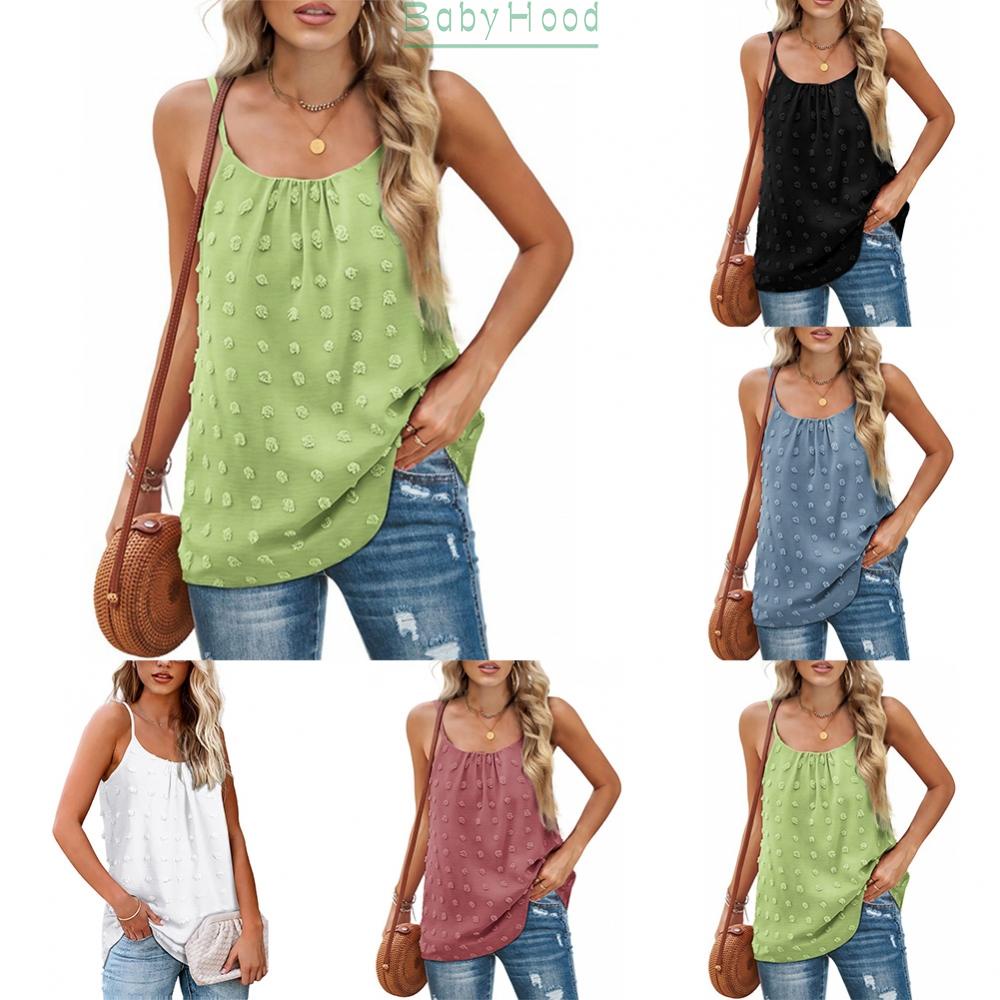 Women's Summer Velvet Ball Decor Sleeveless Tank Tops Loose Casual Camisole Vest#BBHOOD