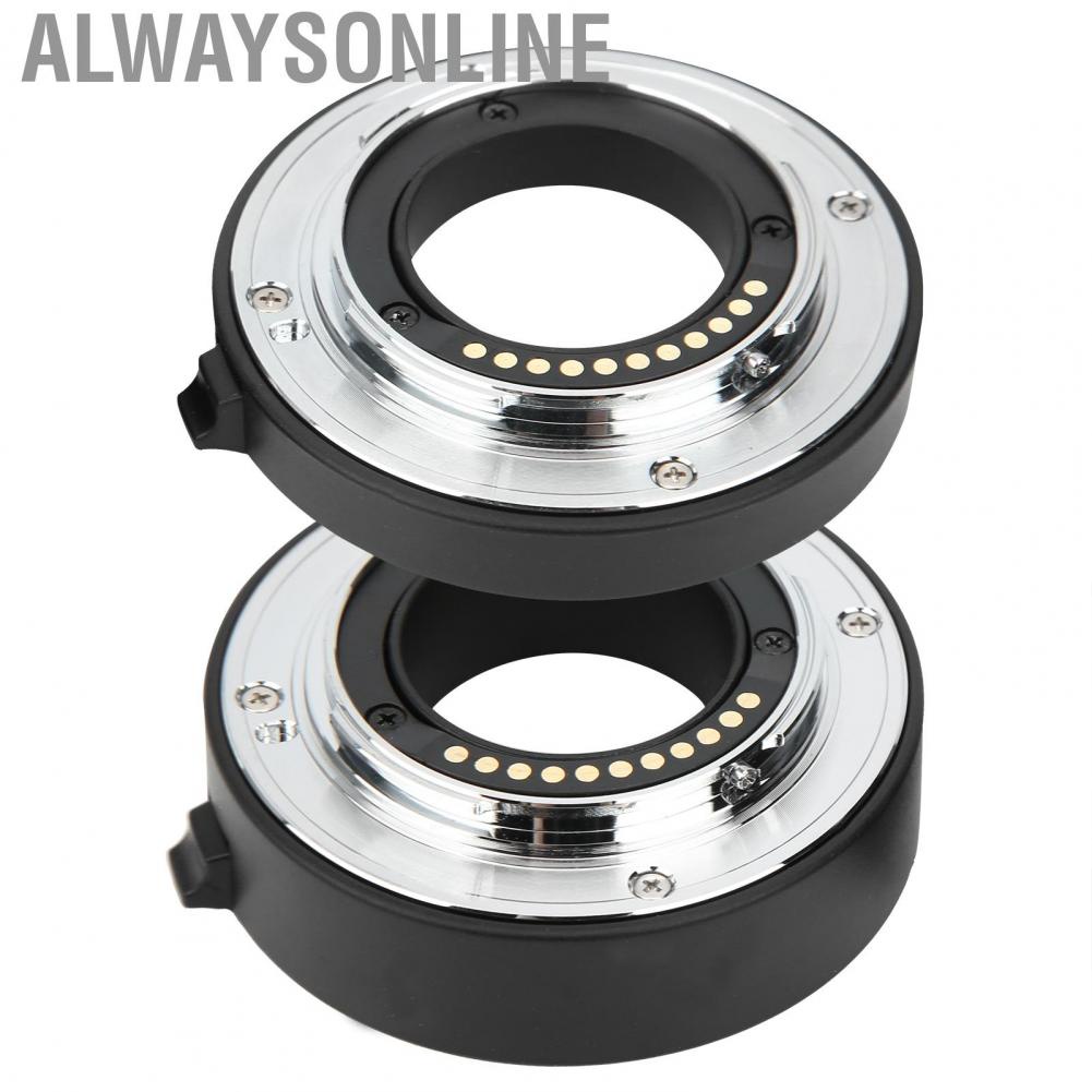 Alwaysonline 10mm 16mm Macro Autofocus Lens Adapter Ring for Olympus M4/3 Mount  Black