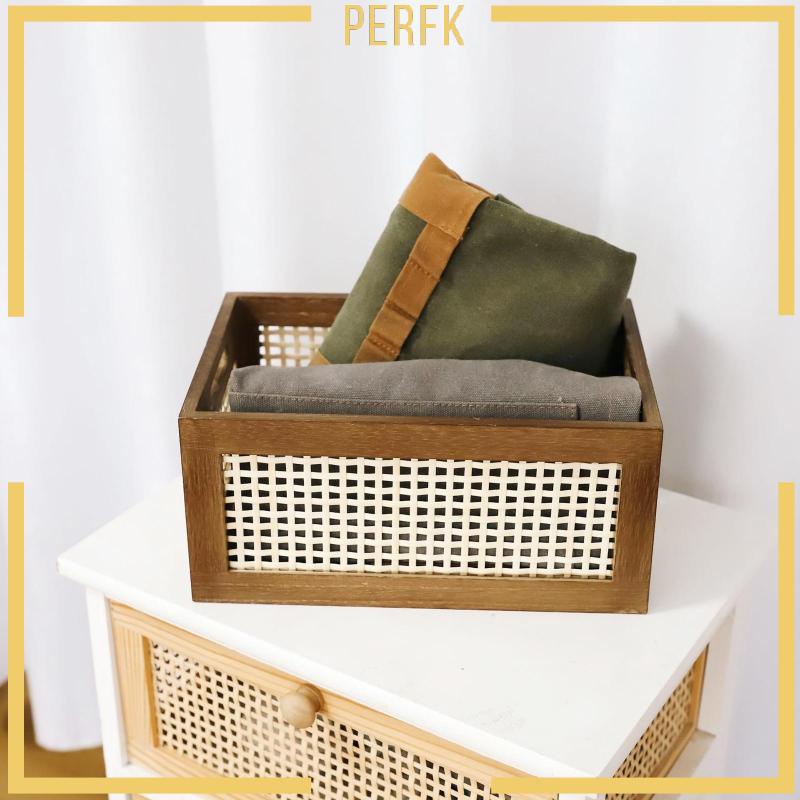 Giỏ Đựng Đồ Dùng Bằng Gỗ Tiện Dụng Cho Nhà Bếp / Phòng Ngủ