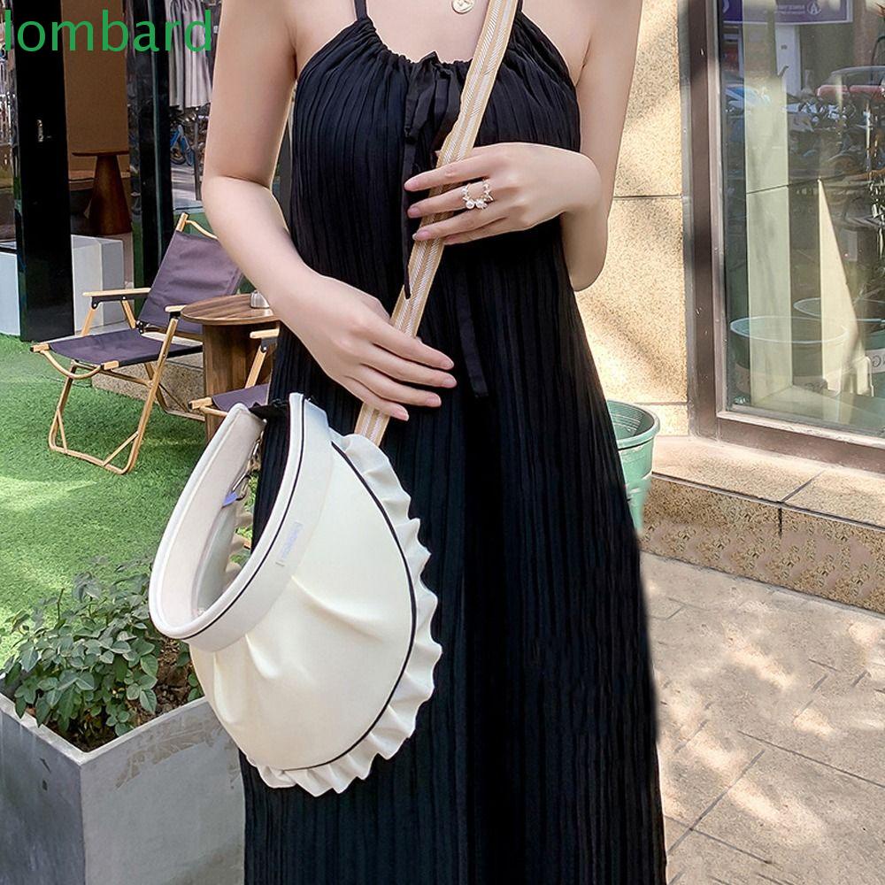 Nón Rộng Vành Che Nắng Hở Chóp Phối Bèo Thời Trang Đường Phố Cho Nữ