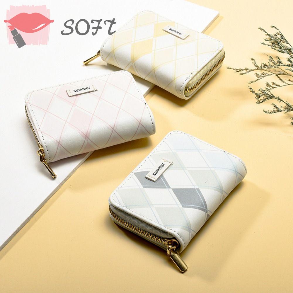 Ví Da Pu Mềm Đựng Thẻ Phối Tua Rua Thời Trang Cho Nữ