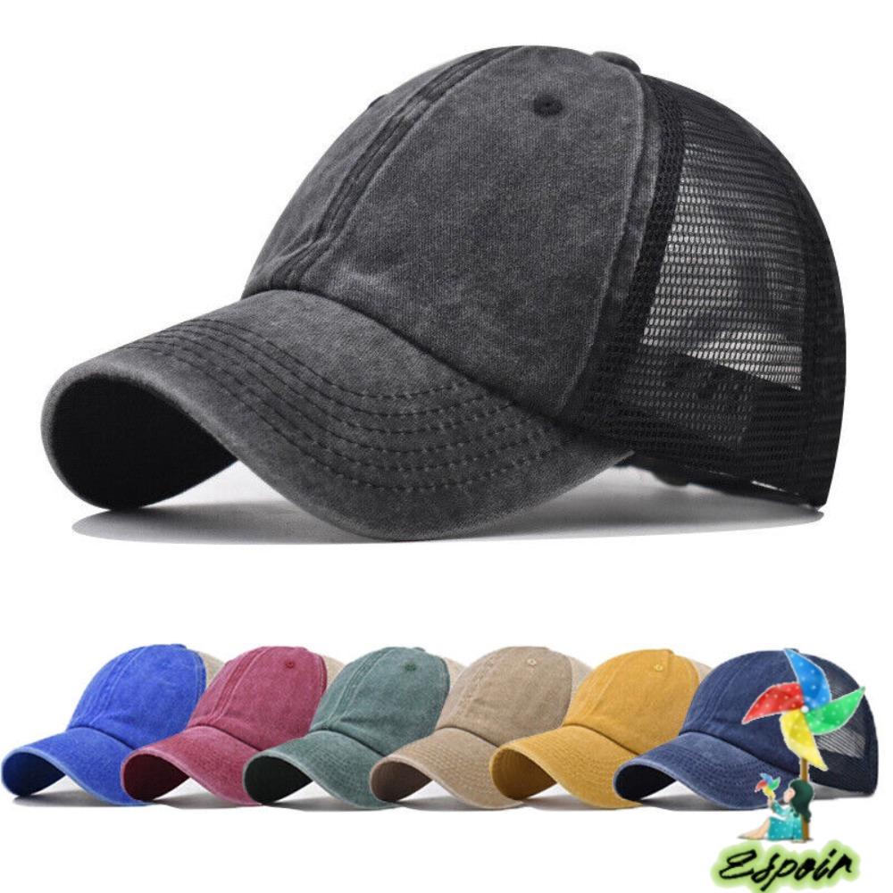 ESPO Mũ Lưỡi Trai Denim Thoáng Khí Chống Tia UV Thời Trang Mùa Hè