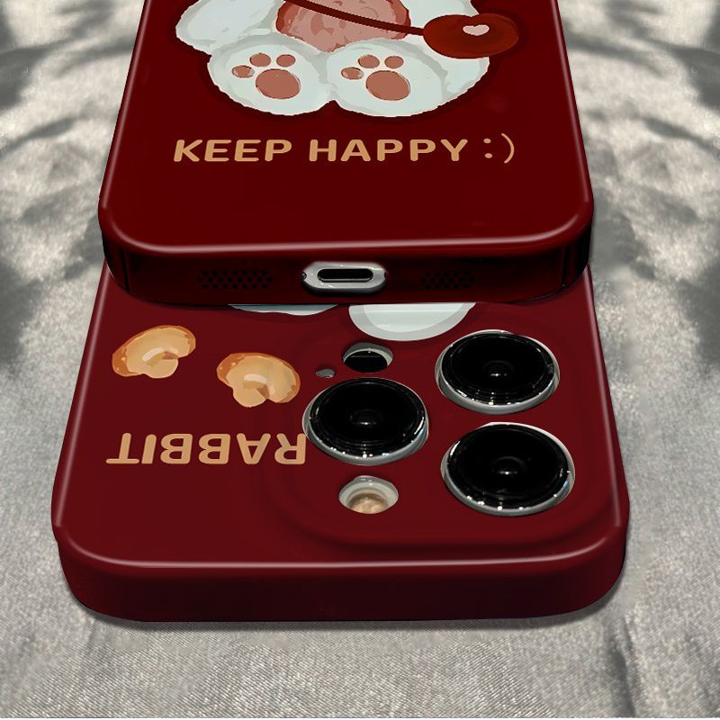 Ốp Điện Thoại Dẻo Họa Tiết Chú Thỏ Trắng Dễ Thương Chống Sốc Cho Iphone Max78iphone12 13 Style plus 1114pro 6In SUQL