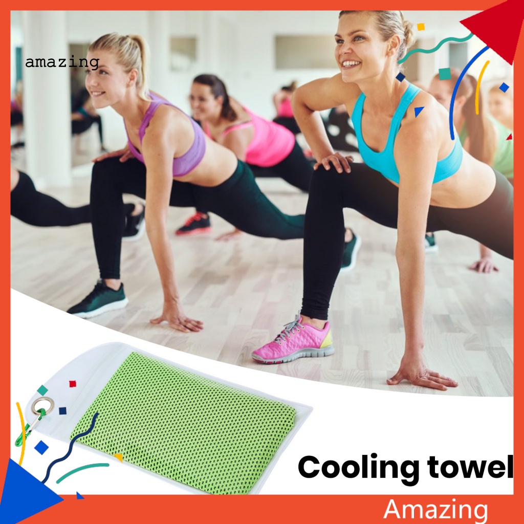 1 Bộ Khăn Làm Mát Siêu Thấm Hút Nhanh Khô Tiện Dụng Cho Mùa Hè