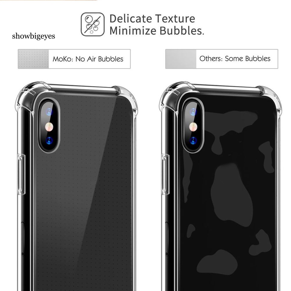 Ốp Lưng TPU Mềm Trong Suốt Chống Sốc Cho iPhone 6 7 8 X