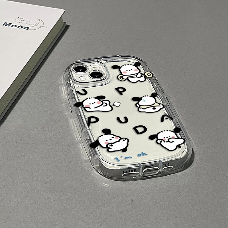 Ốp Điện Thoại Silicone Mềm Trong Suốt Chống Sốc In Hình Chú Cún Cho IPhone 14 13 12 11 Pro Max XS X XR 8 + 7 Plus