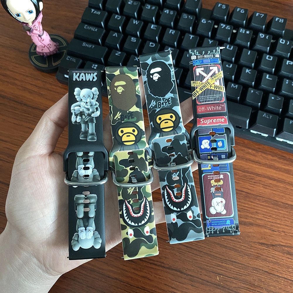 Dây Đeo Silicon Họa Tiết Rằn Ri Thời Trang Cho Đồng Hồ Thông Minh Xiaomi S1 Active