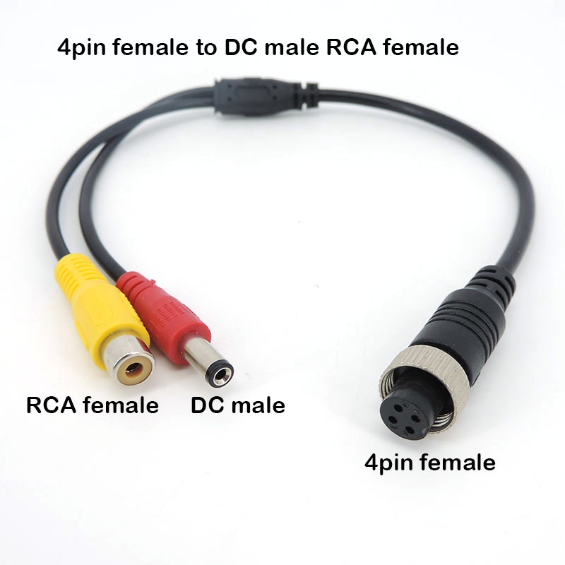 1 Dây Cáp Nối Mở Rộng M12 4Pin MALE Sang BNC DC RCA FEMALE Cho CCTV Camera An Ninh vnk3