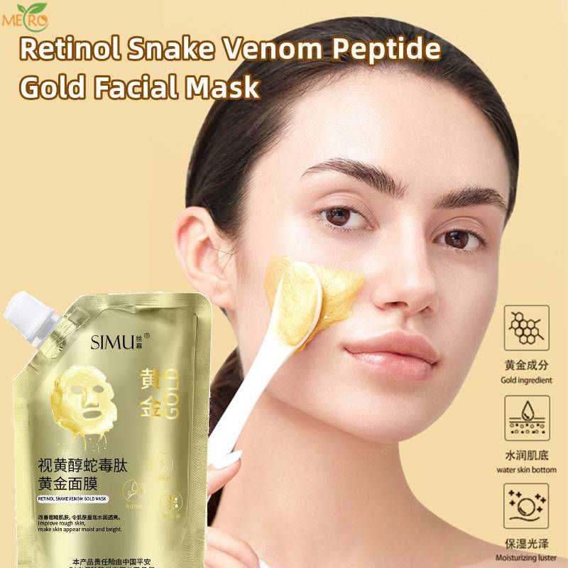 Retinol Snake Venom Peptide Gold Mặt nạ 100g Mặt nạ Retinol Peel Mask Mặt nạ vàng Gel làm sạch Sữa rửa mặt cho mặt Peel Off Mask 100ml metro