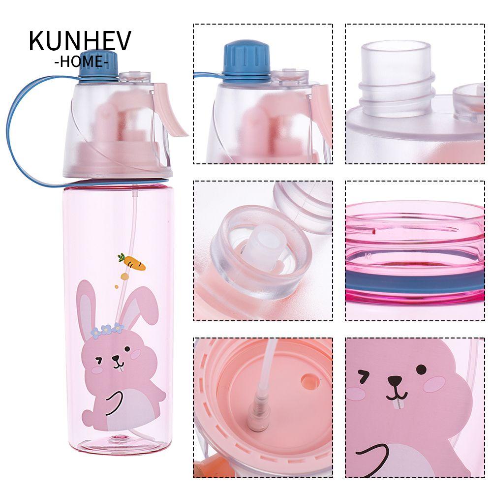 KUNHEV Bình Nước Bằng Nhựa Cỡ Lớn Họa Tiết Hoạt Hình Dễ Thương