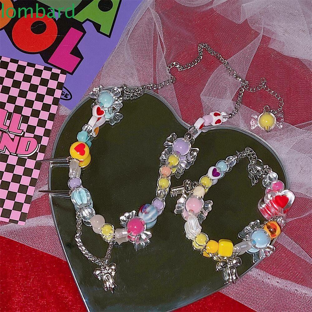 Vòng Tay Chuỗi Hạt Nhiều Màu Tùy Chỉnh Phong Cách Hàn Quốc Độc Đáo DIY