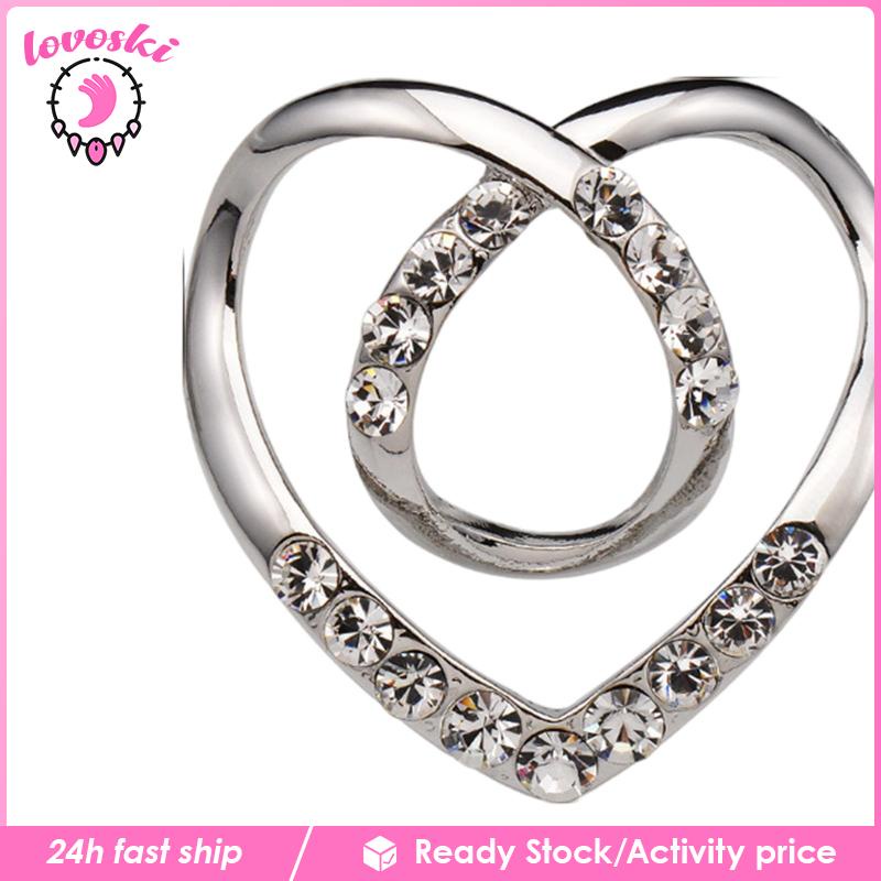 Kẹp Khăn Quàng Cổ Hình Trái Tim Bằng Kim Loại