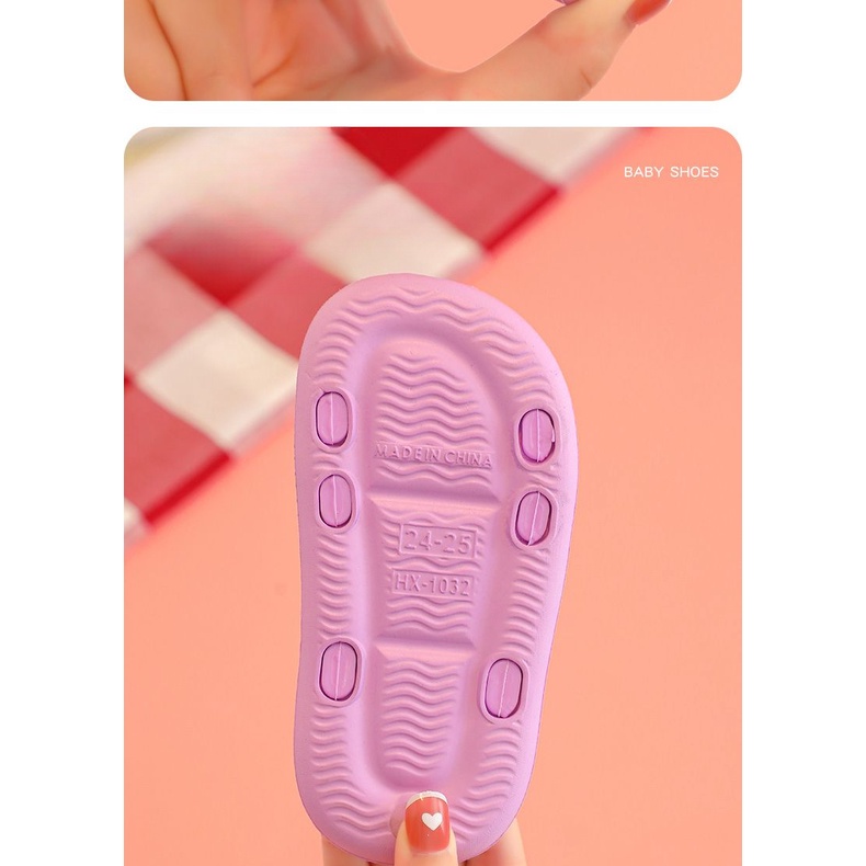 Xăng đan Nhựa EVA Đế Mềm Chống Trượt Thoáng Khí Đính Nơ Thời Trang Mùa Hè Cho Bé Gái