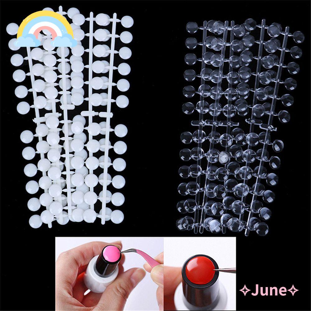 JUNE Bộ 120 Móng Tay Giả Tròn Chuyên Dụng Cho Trưng Bày