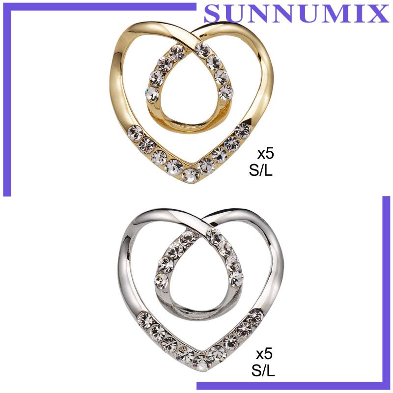 Kẹp Khăn Quàng Cổ Hình Trái Tim Rỗng Bằng Kim Loại