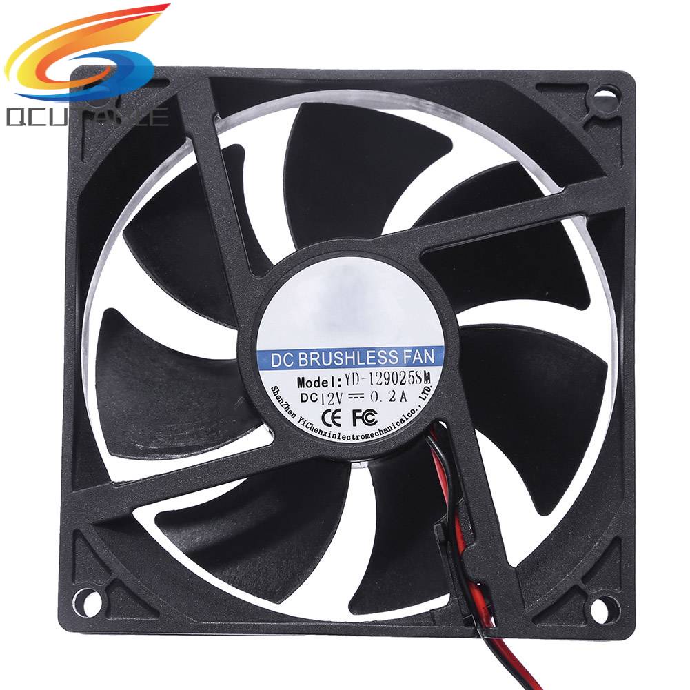 Yd- YD-Túi Đựng Đồ Dùng Tiện Lợi129025Quạt Tản Nhiệt 7 Cánh SM DC 12V 90x90x25mm Cho Máy Tính
