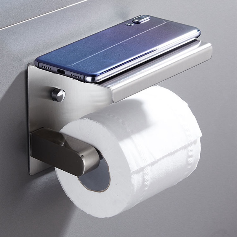 Giá Đỡ Cuộn Giấy Vệ Sinh Gắn Tường Bằng Thép Không Gỉ 304