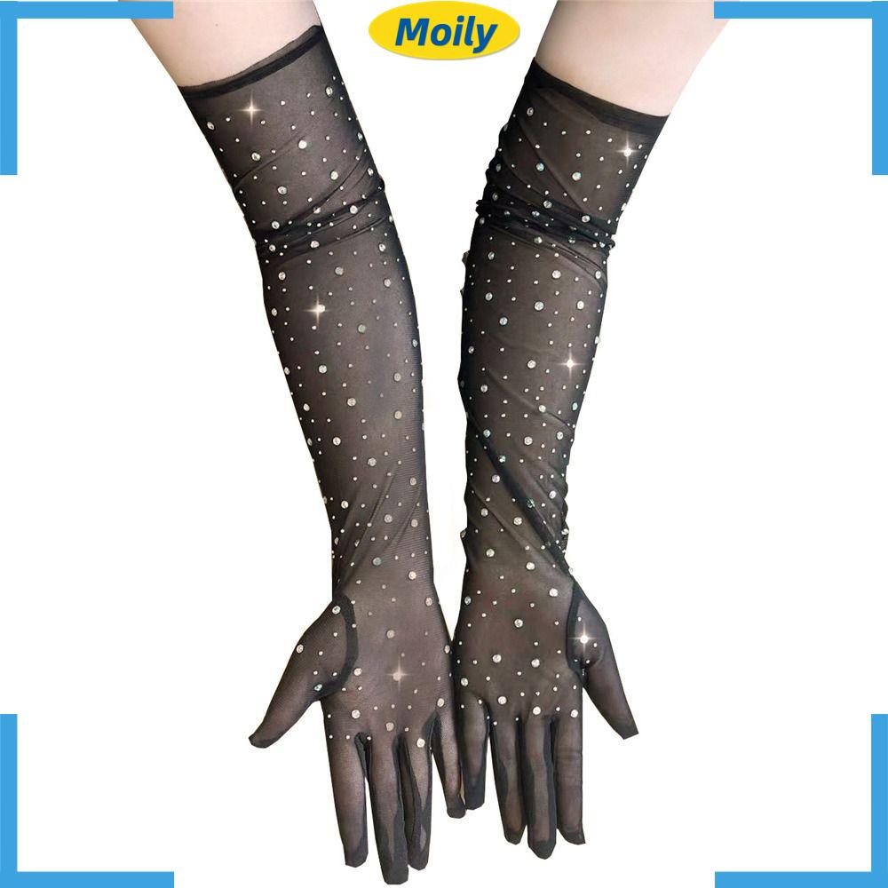 MOILYVN Moilyvn Găng Tay Dài Punk Màu Flash. Lưới Đánh Bóng Bàn Chuyên Dụng Cao Cấp