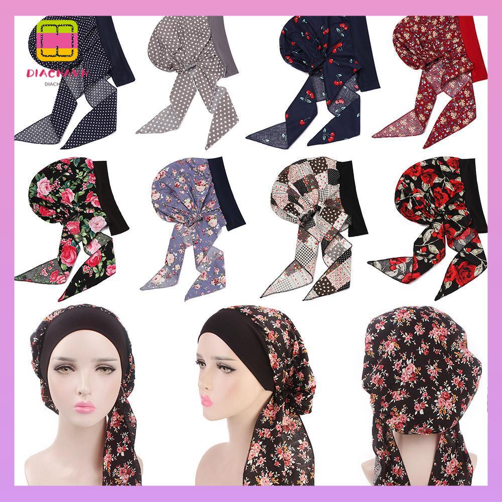 DIACHAVN Mũ Turban Co Giãn Thời Trang Dành Cho Phụ Nữ Hồi Giáo