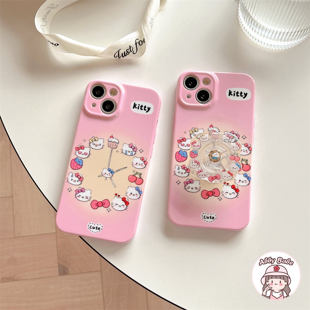 Ốp Điện Thoại TPU Mềm Bóng Trong Suốt Có Giá Đỡ Đồng Hồ Xoay Chống Va Đập Và Bụi Bẩn Cho IPhone 14 Pro Max 11