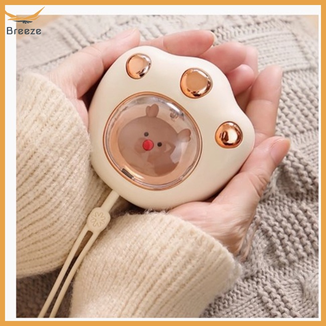 Quạt Điện Sưởi Ấm Bàn Tay Hình Chân Mèo Dễ Thương Sạc Cổng Usb Dùng Khi Đi Cắm Trại Ngoài Trời Vào Mùa Đông