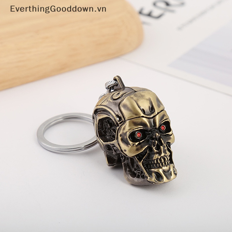 Everthinggooddown Móc Khóa Xe Hơi Mặt Đầu Lâu Kẻ Hủy Diệt Vintage Thời Trang vn