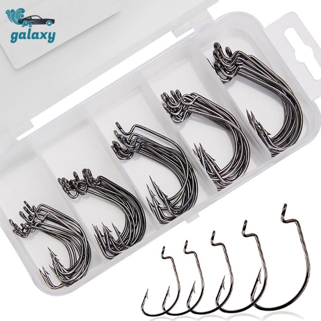 Galaxy Set 50 Lưỡi Câu Cá Bằng Thép Carbon Cao Cấp Kèm Hộp Đựng