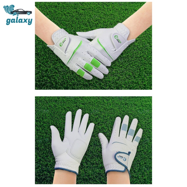 Galaxy 1 Đôi Găng Tay Chơi Golf Có Dây Thun Co Giãn Chống Mài Mòn Thoải Mái Dành Cho Bé Trai Bé Gái