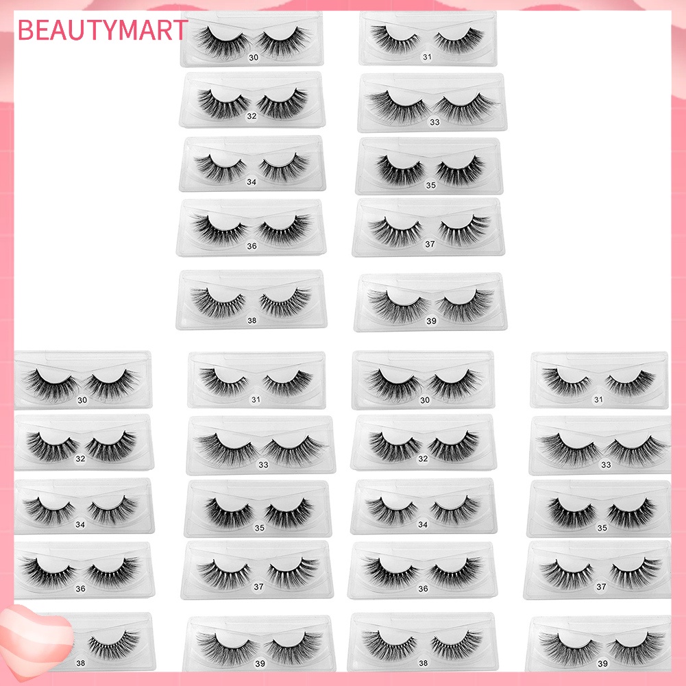 Set 10 Cặp Lông Mi Giả 3D Dày Tự Nhiên