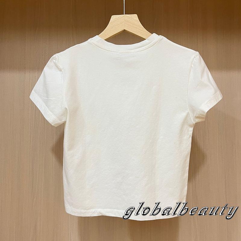 Áo Thun Tay Ngắn Cổ Tròn In Họa Tiết Hoạt Hình Phong Cách Đường Phố Cho Nữ