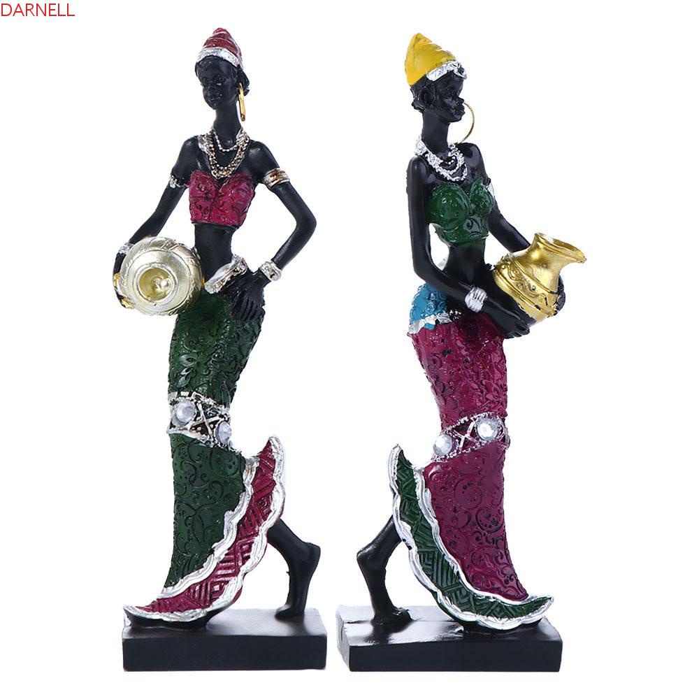 DARNELL Tượng Châu Phi Thiết Kế Nghệ Thuật Độc Đáo Cổ Điển Dùng Trang Trí Tủ Thủ Công